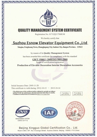 Quality Management System Certificate